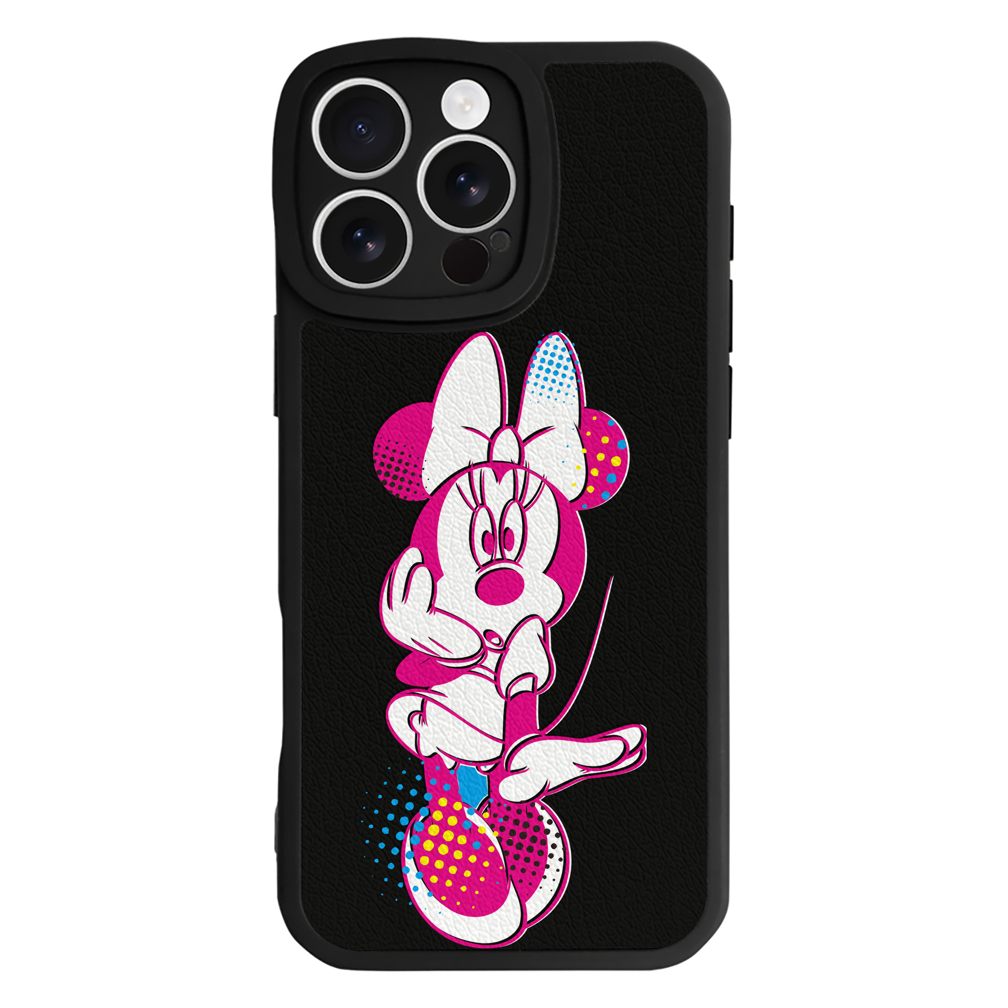 （画像用） ミッキーマウス Mickey Mouse 【iPhone 16シリーズ対応】シリコンスマホケース（レザー調） 材質：シリコン